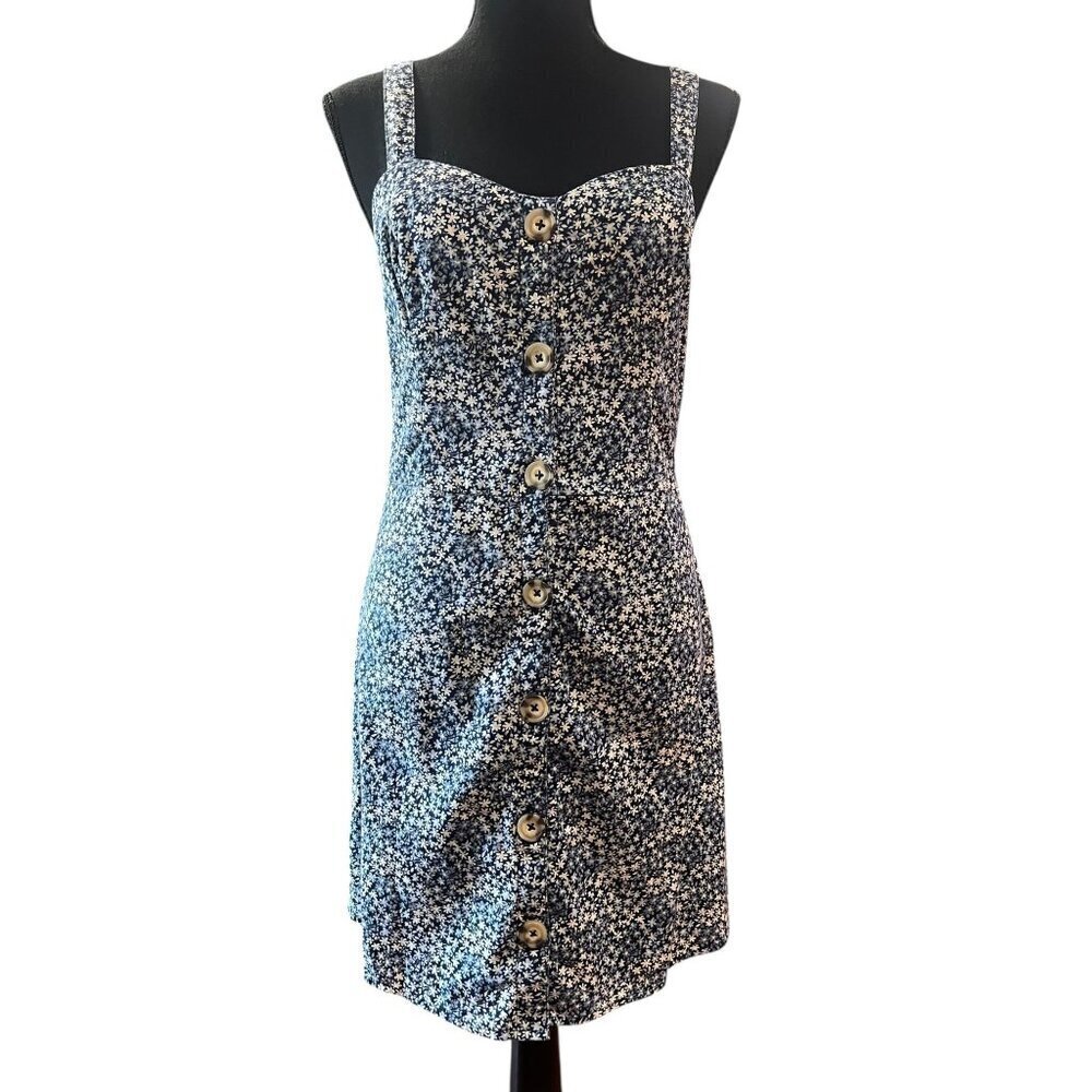 Abercrombie & Fitch Floral Mini Dress Women Small Sweetheart Neckline y2k resort - Picture 2 of 9